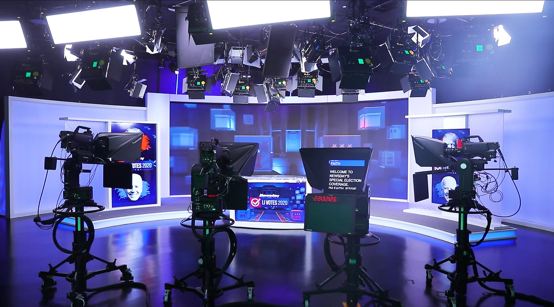 Professional TV Studio for News